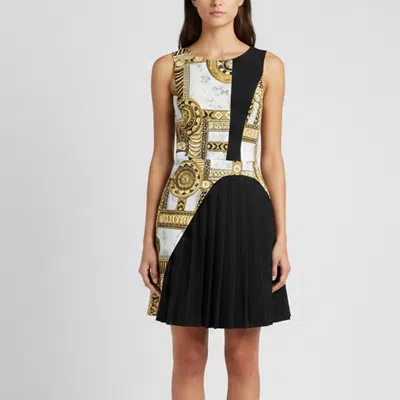 Pre-owned Versace Jeans Multicolor Printed Satin Sleeveless Mini Dress S