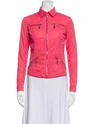 Pre-owned Versace Jeans Nylon Evening Jacket In Pink