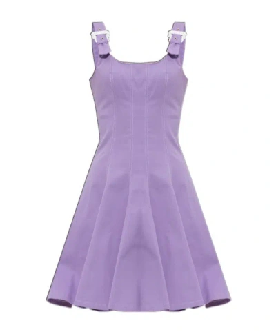 Versace Jeans Off-the-shoulder Dress In Purple