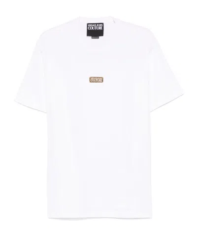 Versace Jeans Open-necked Black Shirt In White