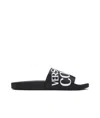 Versace Jeans Open-toed Slippers In Black
