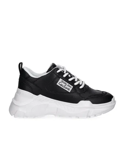 Versace Jeans Panelled Sneakers In White
