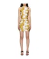 Versace Jeans Watercolour Couture-print Minidress In Multi