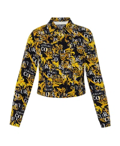 Versace Jeans Pattern Splicing Design Denim Jacket