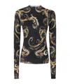 Versace Jeans Pattern Sweater In Black