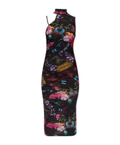 Versace Jeans Patterned Dress In Multi