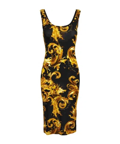 Versace Jeans Patterned Dress In Multi