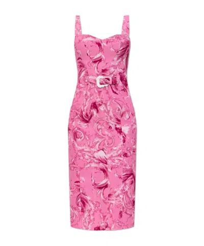 Versace Jeans Patterned Dress In Multi