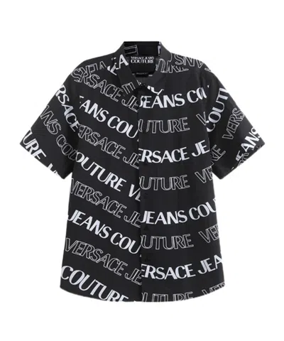 Versace Jeans Patterned Shirt In Black