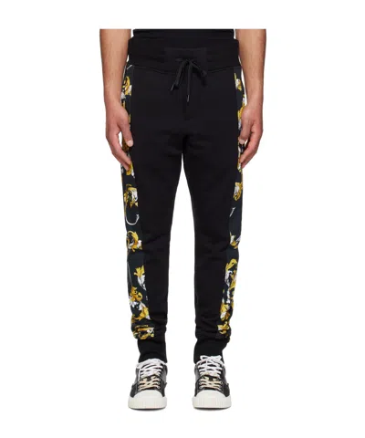 Versace Jeans Logo Print Track Pants In Black