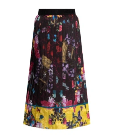 Versace Jeans Pleated Skirt In Multi