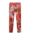 Versace Jeans Printed Casual Pants In Red