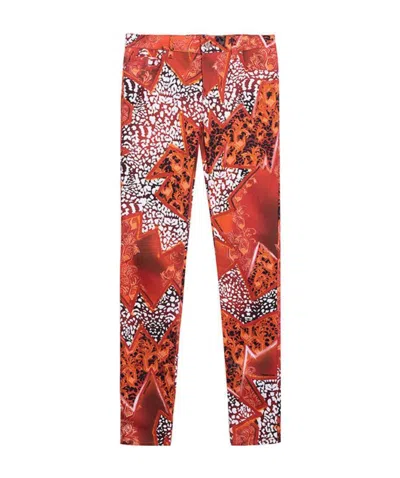 Versace Jeans Printed Casual Pants In Red
