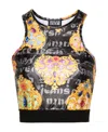Versace Jeans Printed Cropped Top In Multicolor