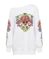 Versace Jeans Printed Detail Hoodie In White