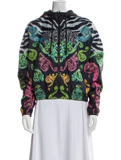 Pre-owned Versace Jeans Printed Jacket W/ Tags In Blue