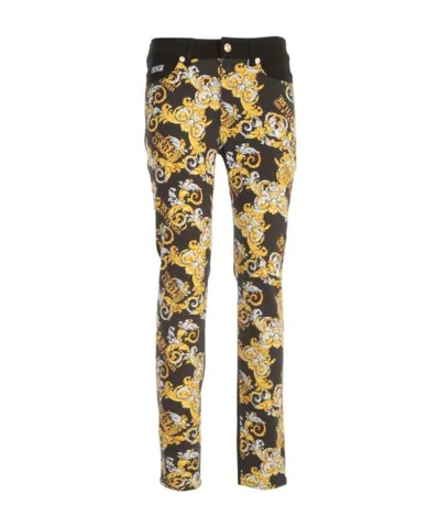 Versace Jeans Printed Casual Pants In Green