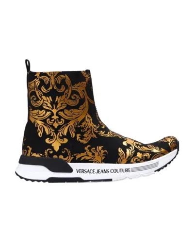 Versace Jeans Printed Leisure Sports Shoes In Black