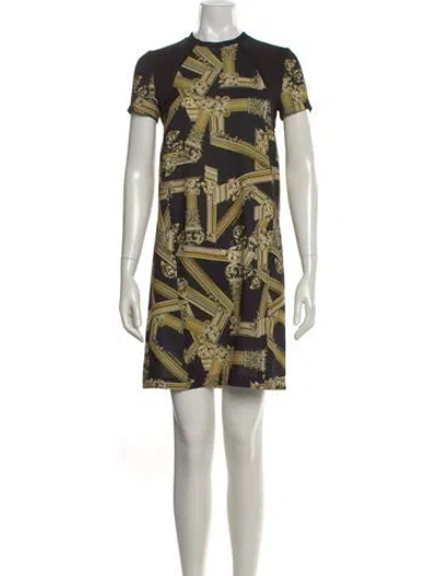 Pre-owned Versace Jeans Printed Mini Dress In Multi