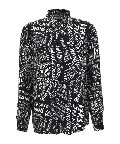 Versace Jeans Printed Shirt In Black