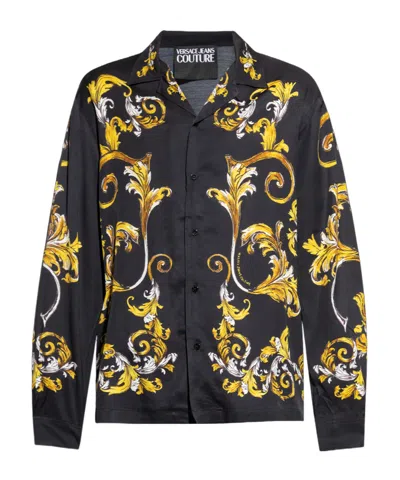 Versace Jeans Printed Shirt In Black