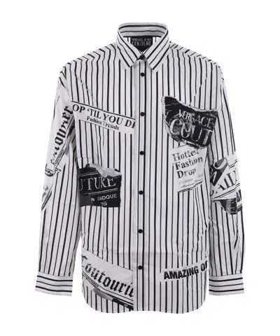 Versace Jeans Printed Shirt In White