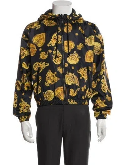 Pre-owned Versace Jeans Printed Windbreaker In Black