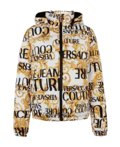VERSACE JEANS PRINTED ZIPPER HOODED COTTON SUIT