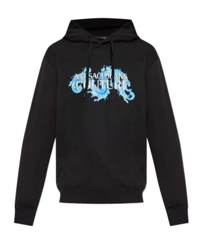 Versace Jeans Pullover Hoodie In Black
