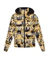 Versace Jeans Quilted Down Jacket In Black
