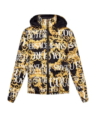 Versace Jeans Quilted Down Jacket In Black