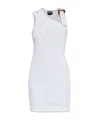 Versace Jeans Ribbed Slip Dress In White