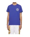 Versace Jeans Couture Logo-printed Crewneck T-shirt In Blue