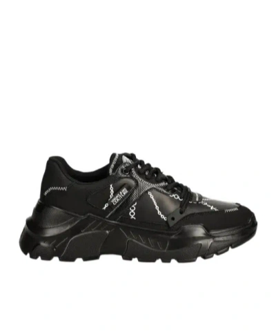 Versace Jeans Round Head Low-cut Casual Shoes In Black
