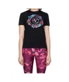 Versace Jeans Round Neck Short Sleeve T-shirt In Black