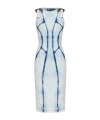 Versace Jeans Round Neck Sleeveless Dress In White