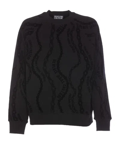 Versace Jeans Round-neck Sweater In Black