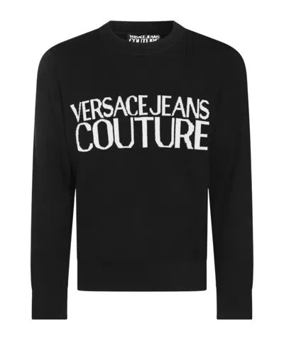 Versace Jeans Round Neck Sweater In Black