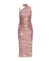 Versace Jeans Sequin Dress In Pink