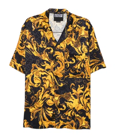 Versace Jeans Short Sleeve Shirt In Black