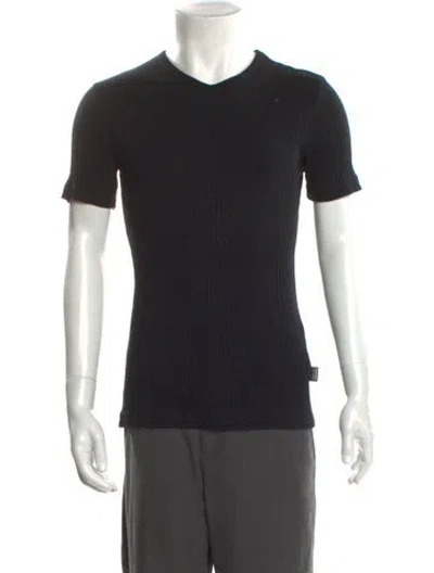 Pre-owned Versace Jeans Short Sleeve Shirt In Black