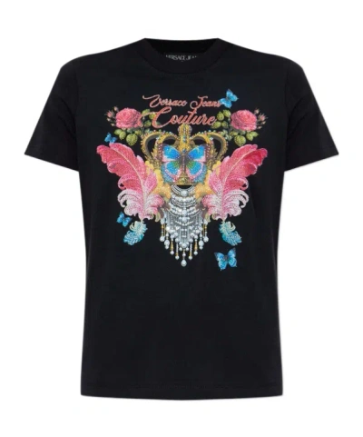 Versace Jeans Short Sleeve T-shirt In Black