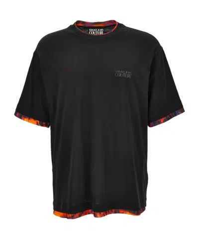 Versace Jeans Short Sleeve T-shirt In Black