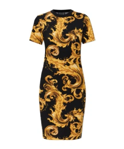 Versace Jeans Short-sleeved Dress In Multi