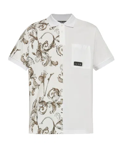 Versace Jeans Short-sleeved Polo Shirt In White