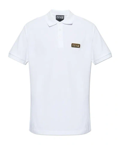 Versace Jeans Short-sleeved Polo Shirt In White