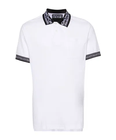 Versace Jeans Short-sleeved Polo Shirt In White