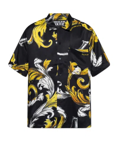 Versace Jeans Short-sleeved Shirt In Black