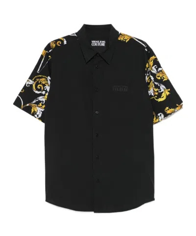 Versace Jeans Short-sleeved Shirt In Black
