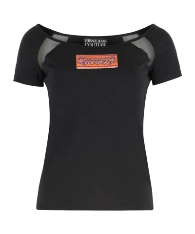 Versace Jeans Short-sleeved T-shirt In Black